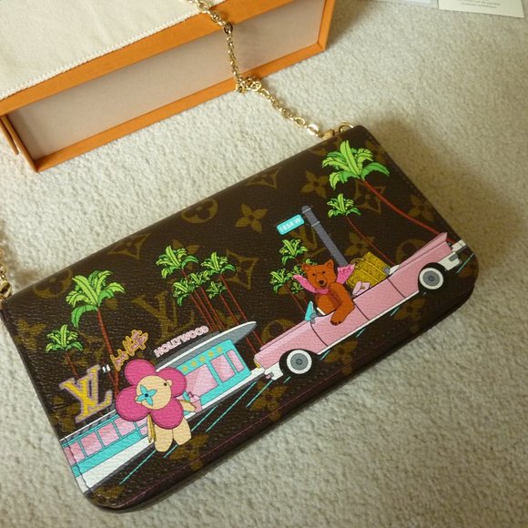 LOUIS VUITTON Felicie Pochette LV Logo Canvas Chain Strap Bag (LIMITED EDITION) - Picture 10 of 16